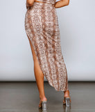 Keeping It Sleek Snake Midi Skirt provides a stylish start to creating your best summer outfits of the season with on-trend details for 2023!