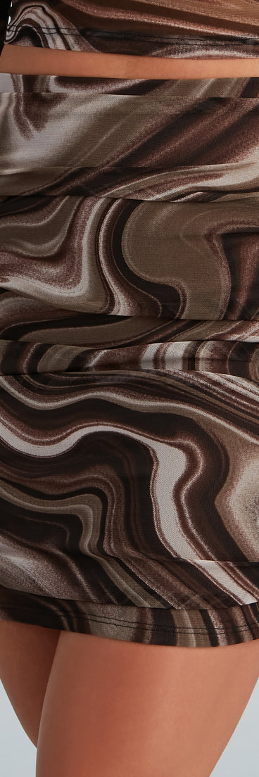 Sweet Treat Swirl Mesh Mini Skirt provides a stylish start to creating your best summer outfits of the season with on-trend details for 2023!