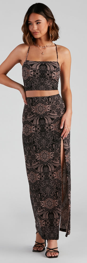 Bohemian Chic Maxi Skirt provides a stylish start to creating your best summer outfits of the season with on-trend details for 2023!