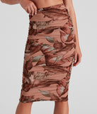 Bring The Heat Printed Midi Skirt provides a stylish start to creating your best summer outfits of the season with on-trend details for 2023!