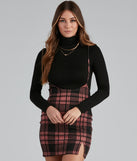 Checkin' It Twice Plaid Suspender Skirt is a trendy pick to create 2023 festival outfits, festival dresses, outfits for concerts or raves, and complete your best party outfits!
