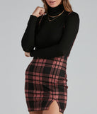 Checkin' It Twice Plaid Suspender Skirt provides a stylish start to creating your best summer outfits of the season with on-trend details for 2023!