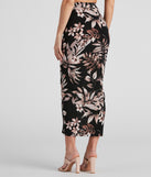 Island Flower High Slit Midi Skirt provides a stylish start to creating your best summer outfits of the season with on-trend details for 2023!