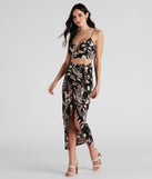 Island Flower High Slit Midi Skirt provides a stylish start to creating your best summer outfits of the season with on-trend details for 2023!