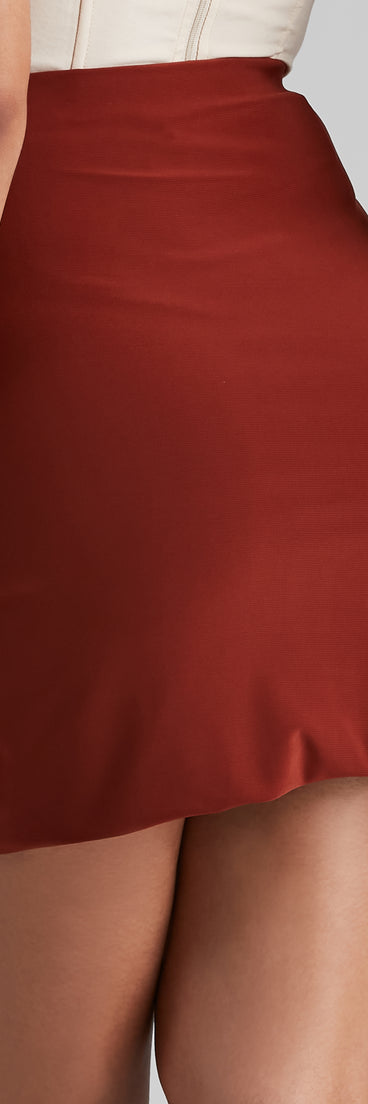 Classic-Chic Faux Wrap Mini Skirt provides a stylish start to creating your best summer outfits of the season with on-trend details for 2023!