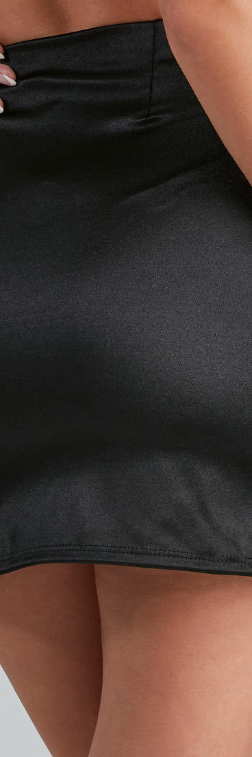 Ready To Party Satin Wrap Skirt provides a stylish start to creating your best summer outfits of the season with on-trend details for 2023!