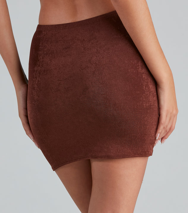 Cocktail Hour Ruched Slit Mini Skirt | Windsor