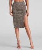 Sassy Style Leopard Print Midi Skirt provides a stylish start to creating your best summer outfits of the season with on-trend details for 2023!