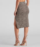 Sassy Style Leopard Print Midi Skirt provides a stylish start to creating your best summer outfits of the season with on-trend details for 2023!