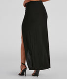 Summer Fling Twist Slit Maxi Skirt provides a stylish start to creating your best summer outfits of the season with on-trend details for 2023!