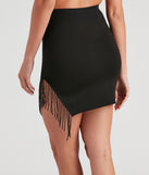 All The Glitz Beaded Fringe Mini Skirt is a fire pick to create a concert outfit, 2024 festival looks, outfits for raves, or to complete your best party outfits or clubwear!