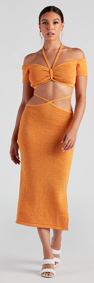 Sunset Beauty Cutout Midi Skirt provides a stylish start to creating your best summer outfits of the season with on-trend details for 2023!