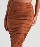 Gorgeous Silhouette Ruched Midi Skirt provides a stylish start to creating your best summer outfits of the season with on-trend details for 2023!
