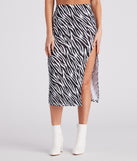 Wild Style Zebra Print Midi Skirt provides a stylish start to creating your best summer outfits of the season with on-trend details for 2023!