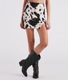 Country Cutie Cow Print Mini Skirt is a fire pick to create 2023 festival outfits, concert dresses, outfits for raves, or to complete your best party outfits or clubwear!