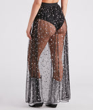Starry-Eyed Sheer Mesh Maxi Skirt is a fire pick to create 2023 festival outfits, concert dresses, outfits for raves, or to complete your best party outfits or clubwear!