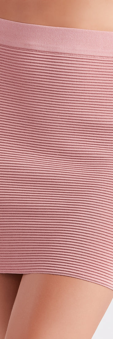 Chic And Snatched Ribbed Mini Bandage Skirt