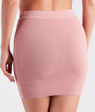 Chic And Snatched Ribbed Mini Bandage Skirt