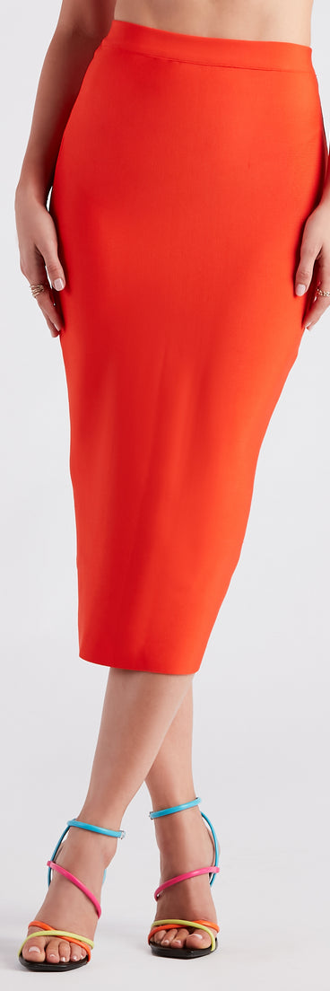 You’ll look stunning in the Meet Your Match Bandage Midi Skirt when paired with its matching separate to create a glam clothing set perfect for parties, date nights, concert outfits, back-to-school attire, or for any summer event!