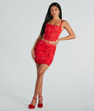 The mini skirt length on the Romantic Ways Rose Mesh Mini Skirt adds a sultry detail to your going-out outfits or everyday looks.