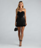 Chic And Fab Marabou Feather Trim Mini Skirt