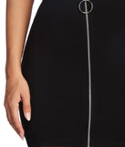 Zip Front Ponte Mini Skirt for 2022 festival outfits, festival dress, outfits for raves, concert outfits, and/or club outfits