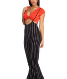 Poised In Pinstripes Suspender Pants will help you dress the part in stylish holiday party attire, an outfit for a New Year’s Eve party, & dressy or cocktail attire for any event.