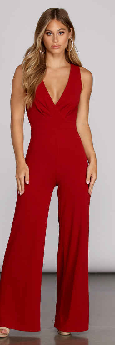 Back In It Crochet Jumpsuit elevates your outfits for holiday events, Christmas attire, formal events, or holiday party dresses to look picture-perfect at any event this season!