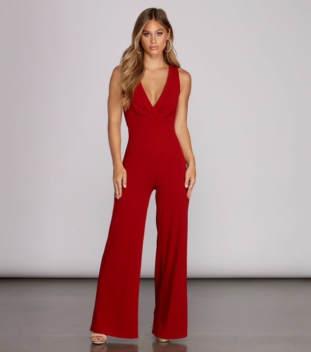 Back In It Crochet Jumpsuit elevates your outfits for holiday events, Christmas attire, formal events, or holiday party dresses to look picture-perfect at any event this season!