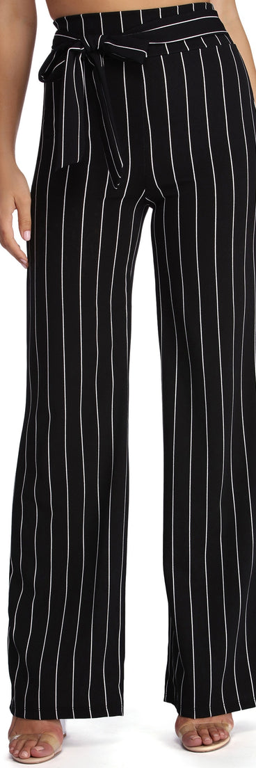 Poised In Pinstripe Pants