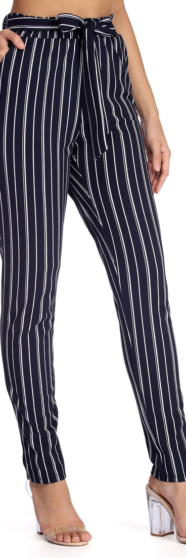 Striped Reputation Tapered Pants