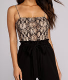 Sassy Snake Paper Bag Jumpsuit for 2022 festival outfits, festival dress, outfits for raves, concert outfits, and/or club outfits