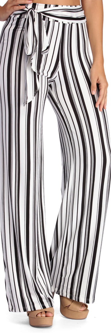 Striped For Style Flared Pants