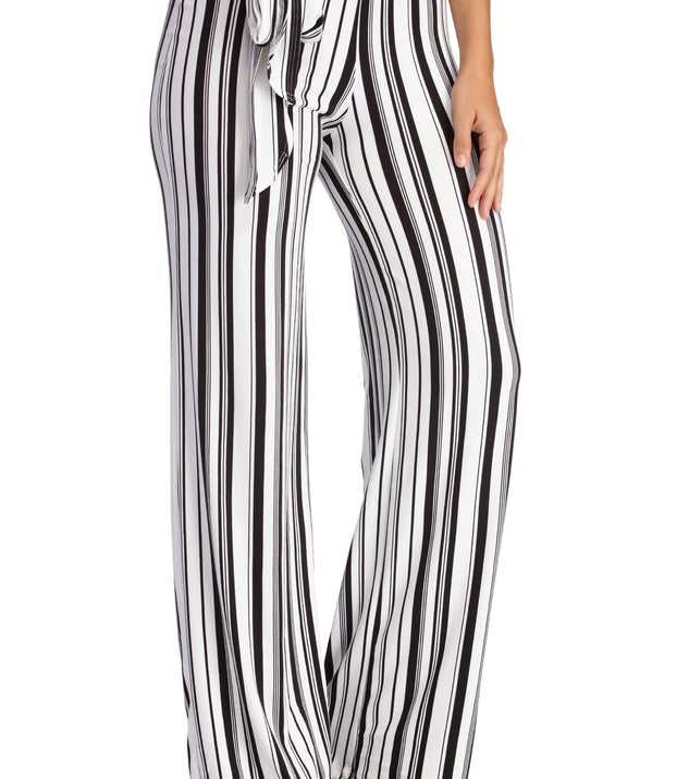Striped For Style Flared Pants
