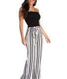 Striped For Style Flared Pants