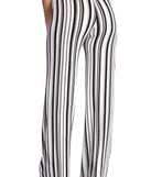 Striped For Style Flared Pants