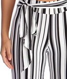 Striped For Style Flared Pants