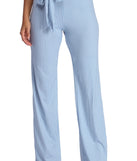 Striped And Tied High Waist Pants