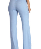 Striped And Tied High Waist Pants
