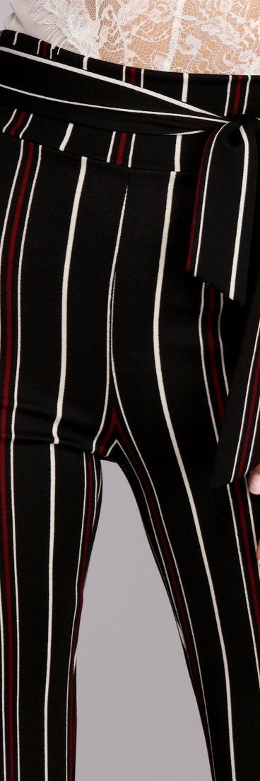 Stylin Striped High Waist Pants