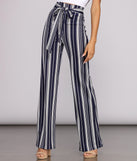 Twisted Stripes High Waist Pants
