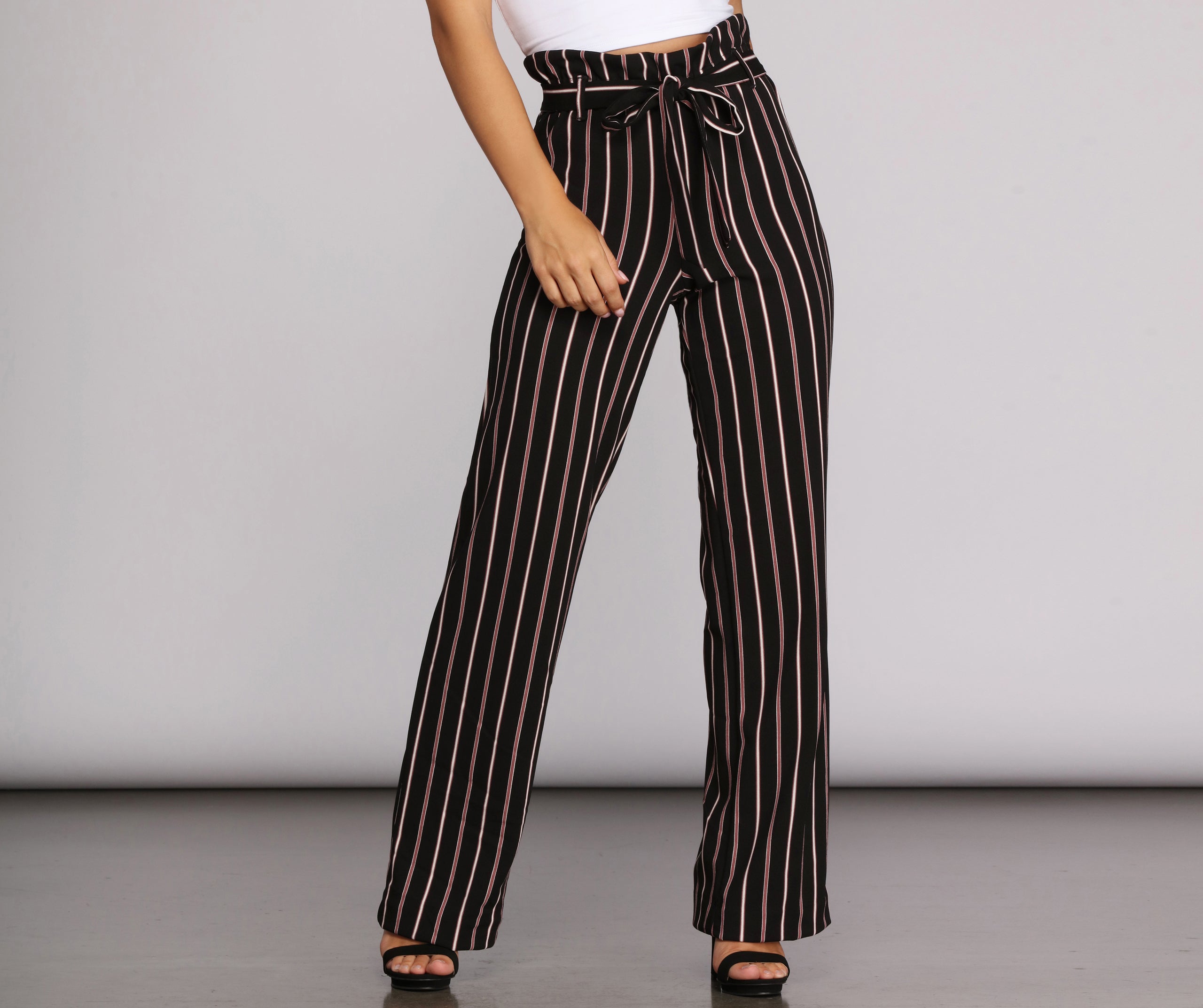 Keep It Striped Tie Waist Pants | Windsor