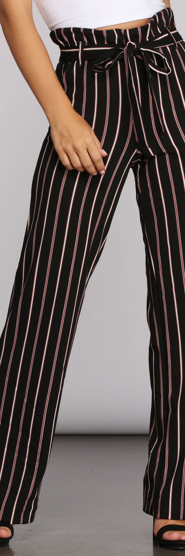 Keep It Striped Tie Waist Pants