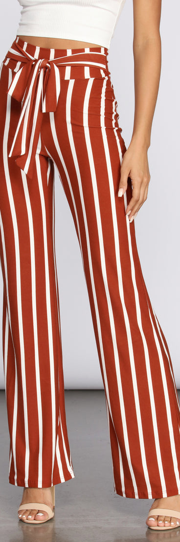 Fit To Flare Striped Pants
