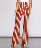 Fit To Flare Striped Pants