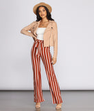 Fit To Flare Striped Pants