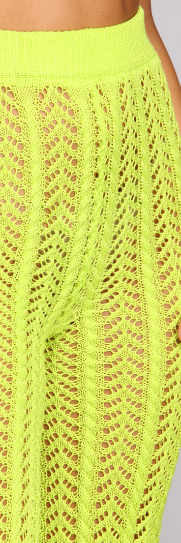 Lime Crochet Pants for 2022 festival outfits, festival dress, outfits for raves, concert outfits, and/or club outfits