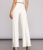 X Marks Ribbed Wide Pants