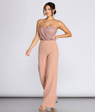 Glow Goddess Glitter Jumpsuit will help you dress the part in stylish holiday party attire, an outfit for a New Year’s Eve party, & dressy or cocktail attire for any event.