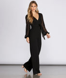 Chiffon Tie Waist Jumpsuit elevates your outfits for holiday events, Christmas attire, formal events, or holiday party dresses to look picture-perfect at any event this season!
